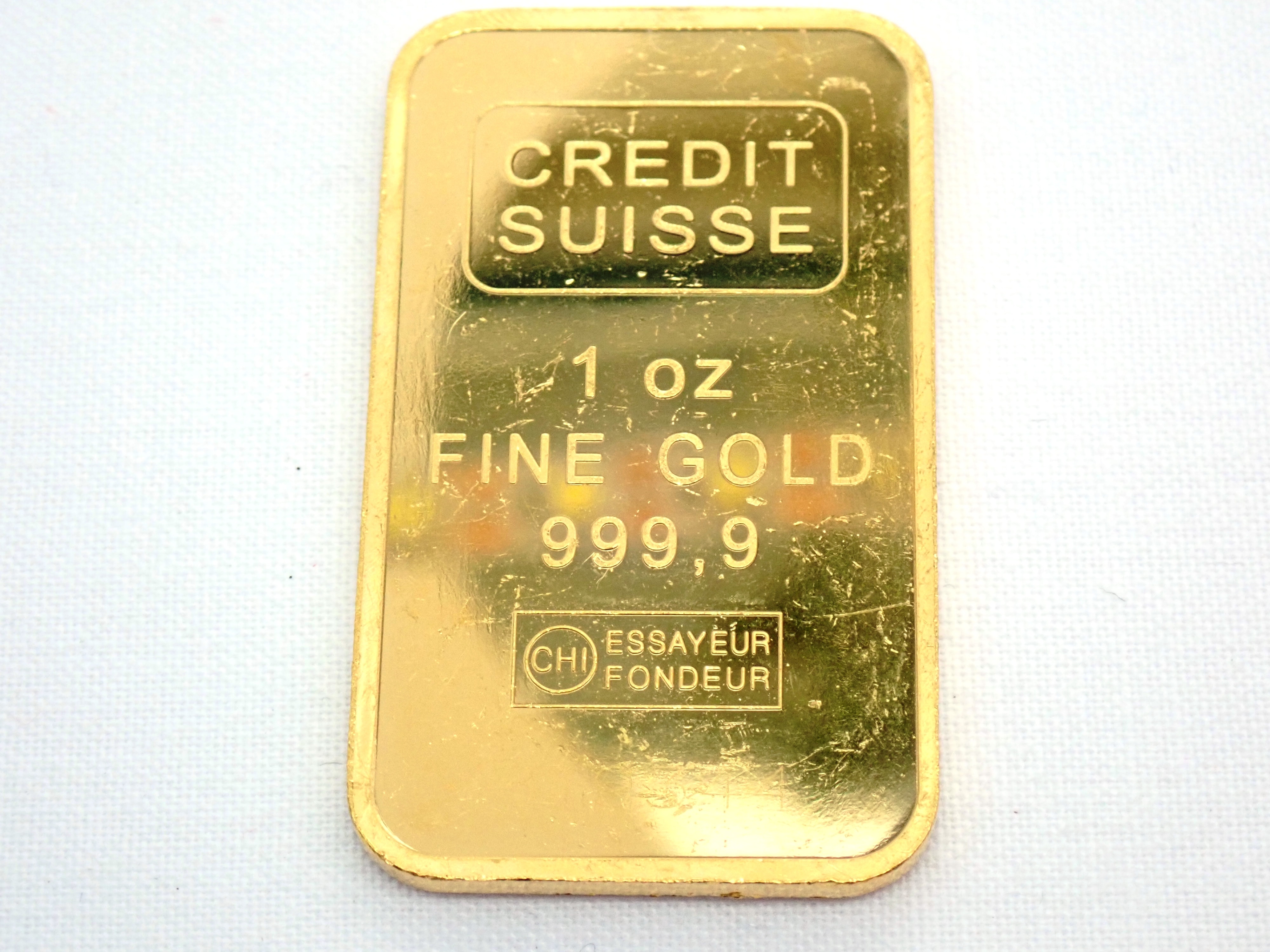 1 oz credit suisse gold bar eagle design