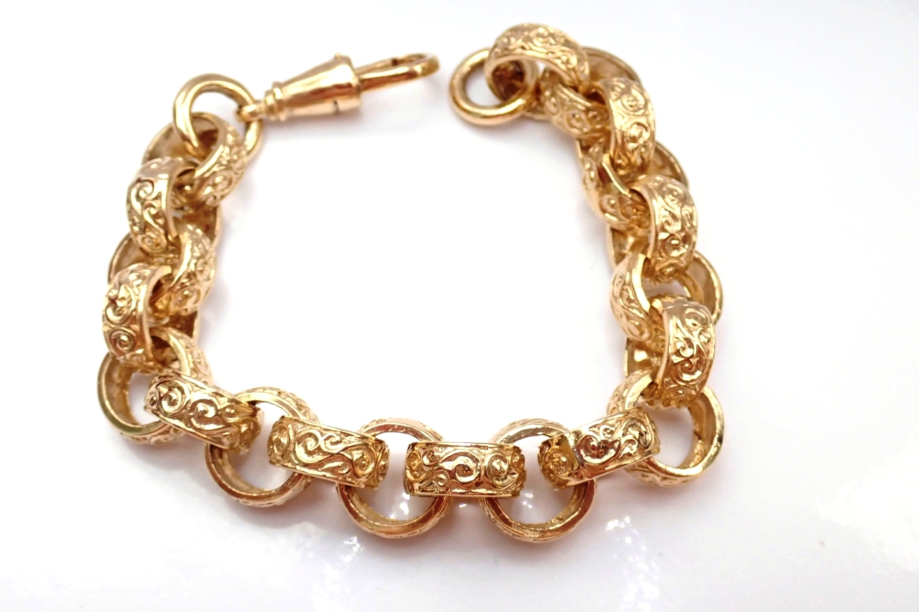 9Ct Gold Belcher Bracelet 17.3G | 030100230613 | Cash Converters